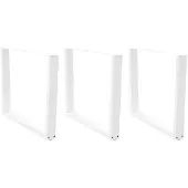 vidaXL Eettafelpoten 3 st V-vormig 100x(72-73,3) cm staal wit