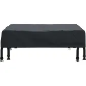 vidaXL Tafel Dekking Effen Zwart 82 x 82 x 15 cm Stof