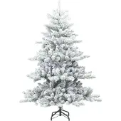 vidaXL Kunstmatige Hinged Kerstboom Wit 180 cm PVC en Staal