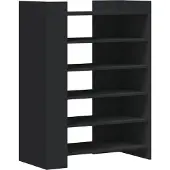 vidaXL Schoenenkast 74,5x37,5x100 cm bewerkt hout zwart