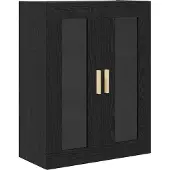 vidaXL Highboard Zwart Eiken 69,5 x 34 x 180 cm