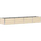 vidaXL Plantenbak Ivoor 320 x 80 x 45 cm Staal