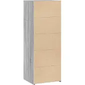 vidaXL Hoge kast 45x41x124 cm bewerkt hout grijs sonoma eikenkleurig