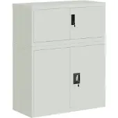 vidaXL Archiefkast 90x40x110 cm staal lichtgrijs
