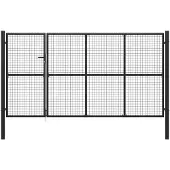 vidaXL Tuinpoort staal 350x150 cm antraciet