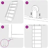 vidaXL Schuifdeur 90x205 cm mat ESG-glas en aluminium zwart