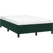 vidaXL Bedframe zonder matras 120x190 cm fluweel donkergroen