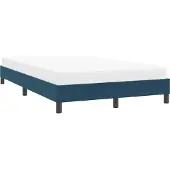 vidaXL Bedframe zonder matras 120x210 cm fluweel donkerblauw