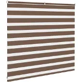 vidaXL Dubbele rolgordijn, bruin, 160x100 cm, stofbreedte 155,9 cm, polyester