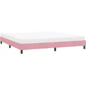 vidaXL Bedframe zonder matras 180x220 cm fluweel roze
