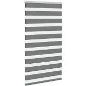 vidaXL Zebra rolgordijn 75x100 cm stofbreedte 70,9 cm donkergrijs