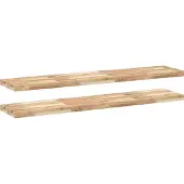 vidaXL Wandschappen 2 st zwevend 160x30x4 cm onbehandeld acaciahout