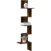vidaXL Hoekwandschap 32x32x127,5 cm bewerkt hout gerookt eikenkleurig