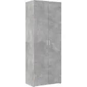 vidaXL Opbergkast 70x42,5x225 cm bewerkt hout betongrijs