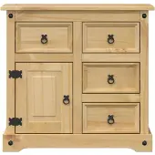 vidaXL Dressoir Corona 87x40x76 cm massief grenenhout