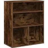 vidaXL Boekenkast 60x30x71,5 cm bewerkt hout gerookt eikenkleurig