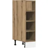 vidaXL Onderkast Riga 20x44,5x81,5 cm bewerkt hout artisanaal eikenkleur