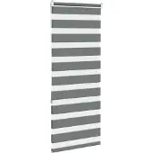 vidaXL Zebra rolgordijn 60x150 cm stofbreedte donkergrijs 55,9 cm