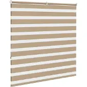 vidaXL Dubbele rolgordijn, zandbruin, 140x150 cm, stofbreedte 135,9 cm, polyester