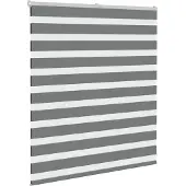 vidaXL Dubbele rolgordijn, donkergrijs, 120x100 cm, stofbreedte 115,9 cm, polyester