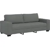 vidaXL 3-zitsbank 220x77x82 cm stof donkergrijs