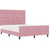 vidaXL Boxspring bed met hoofdeinde Roze 160 x 200 cm Fluweel
