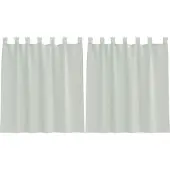 vidaXL Gordijnen voile met lussen 2 st 140x140 cm lichtgrijs