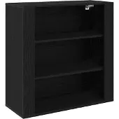 vidaXL Highboard Zwart Eiken 80 x 33 x 150 cm Bewerkt hout