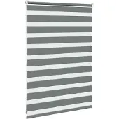 vidaXL Dubbele rolgordijn, donkergrijs, 100x100 cm, stofbreedte 95,9 cm, polyester