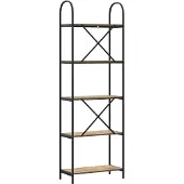 vidaXL Boekenplank 5-laags 60 x 30 x 183 cm Bewerkt hout Artisan Eiken
