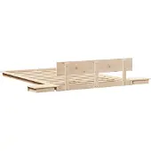 vidaXL Bedframe Bruin 120 x 190 cm Hout