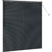 vidaXL Venetiaanse jaloezie Zwart 175 x 160 cm 25 mm Aluminium