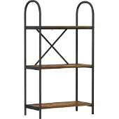 vidaXL Boekenplank 3-laags 60 x 30 x 109 cm Bewerkt hout Rook Eiken
