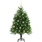 vidaXL Kerstboom met 150 LED met standaard Groen 120 cm PE