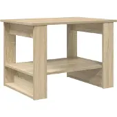 vidaXL Salontafel Sonoma Eik 72 x 50 x 50 cm Bewerkt hout