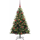 vidaXL Kunstmatige Gehingde Kerstboom 150 LEDs Groen 150 cm PVC en PE