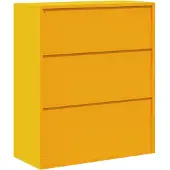 vidaXL Opbergkast Mosterdgeel 90 x 40 x 105 cm Staal