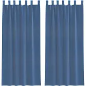 vidaXL Gordijnen voile met lussen 2 st 140x225 cm koningsblauw