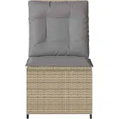 vidaXL Tuin Sofa Beige en Grijs poly rattan