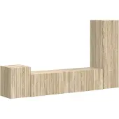 vidaXL Tv-meubelset 4 st Sonoma Eik Bewerkt hout
