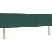 vidaXL LED Hoofdbord met LED-stripverlichting Groen 180 cm Fluweel