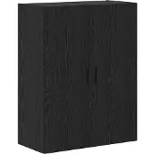 vidaXL Highboard 2 st Zwart eiken 69,5 x 34 x 180 cm Bewerkt hout