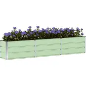 vidaXL Plantenbak Groen 240 x 40 x 45 cm Staal