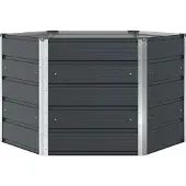vidaXL Plantenbak Antraciet 129 x 129 x 75 cm Staal