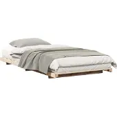 vidaXL Bedframe Bruin 80 x 210 cm Massief grenenhout