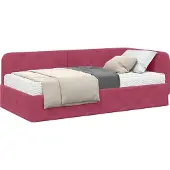 vidaXL Hoek Bed Frame Wijnrood 100 x 200 cm Fluweel