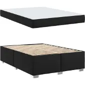 vidaXL Bedframe, zwart, 160 x 200 cm, met stoffen bekleding