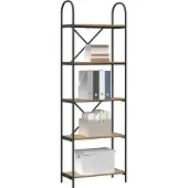 vidaXL Boekenplank 5-laags 60 x 30 x 183 cm Bewerkt hout Artisan Eiken