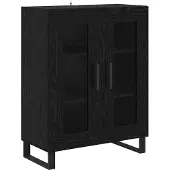 vidaXL Highboard 2 st Zwart Eiken 69,5 x 34 x 180 cm