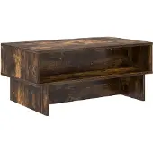 vidaXL Salontafel Rook Eiken 80 x 46 x 35 cm Bewerkt hout